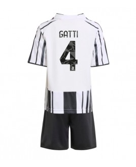 Günstige Juventus Federico Gatti #4 Heimtrikotsatz Kinder 2025-26 Kurzarm (+ Kurze Hosen)